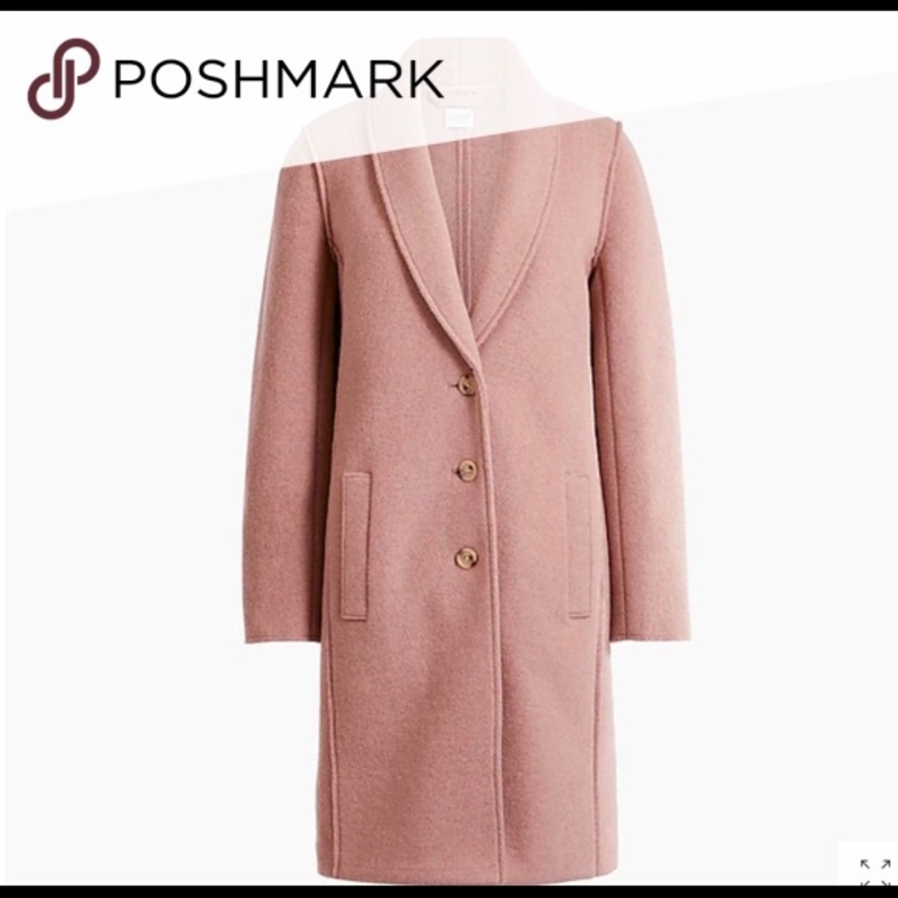 J. Crew women’s wool topcoat in blush